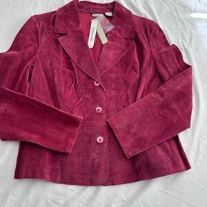 Vintage 90s‎ Suede Field Gear Cropped Jacket